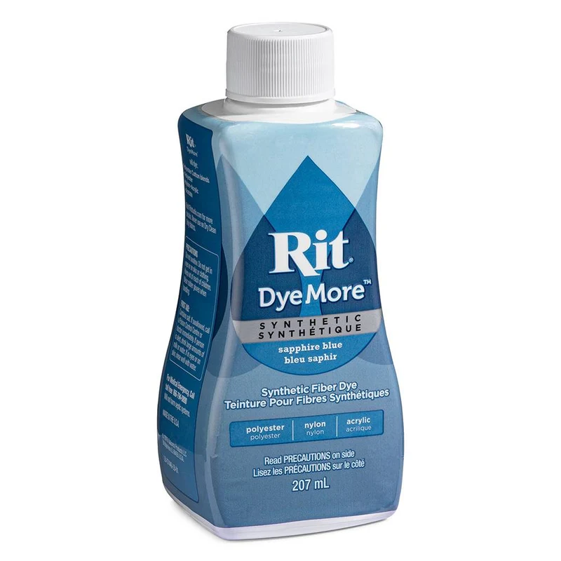 Rit DyeMore – Teinture pour tissus synthétiques | Bleu Saphir | 207 ml (7 oz)