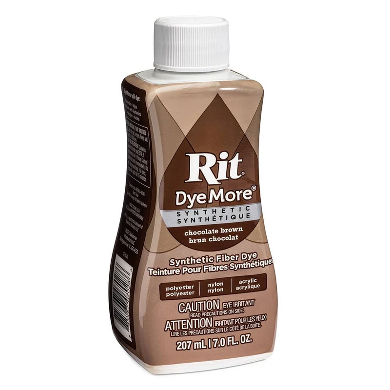 Rit DyeMore – Teinture pour tissus synthétiques | Brun Chocolat | 207 ml (7 oz)