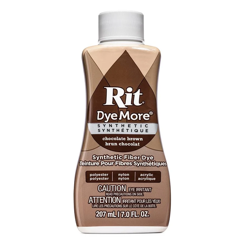 Rit DyeMore – Teinture pour tissus synthétiques | Brun Chocolat | 207 ml (7 oz)