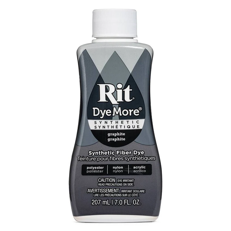 Rit DyeMore – Teinture pour tissus synthétiques | Graphite | 207 ml (7 oz)