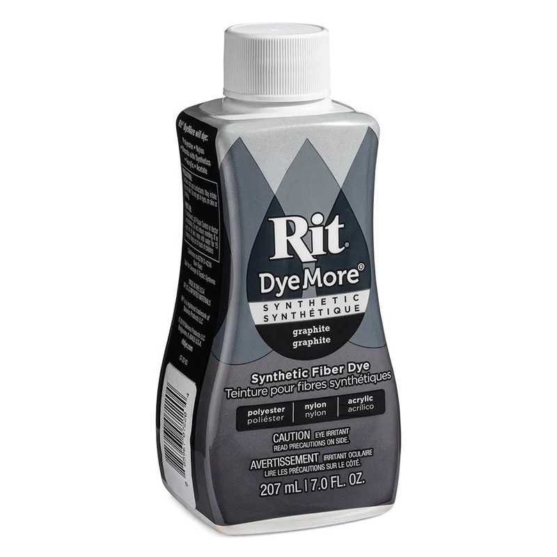 Rit DyeMore – Teinture pour tissus synthétiques | Graphite | 207 ml (7 oz)