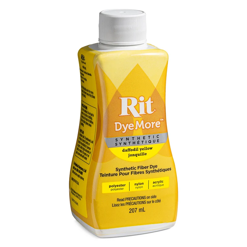 Rit DyeMore – Teinture pour tissus synthétiques | Jaune Coquille | 207 ml (7 oz)