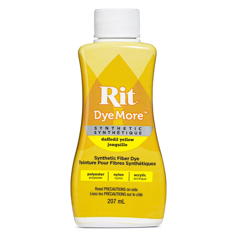 Rit DyeMore – Teinture pour tissus synthétiques | Jaune Coquille | 207 ml (7 oz)