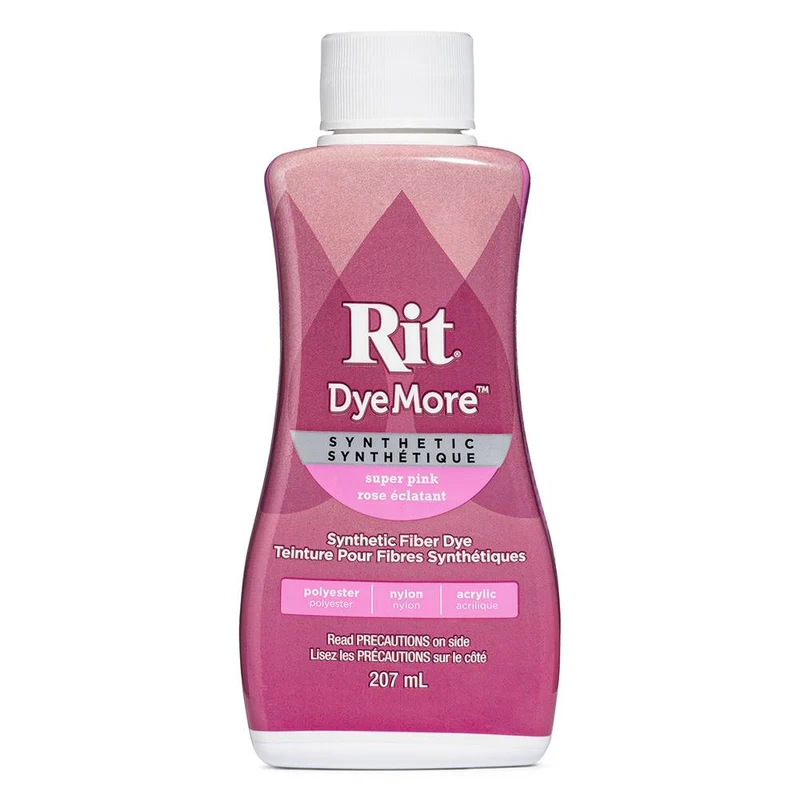 Rit DyeMore – Teinture pour tissus synthétiques | Super Rose | 207 ml (7 oz)