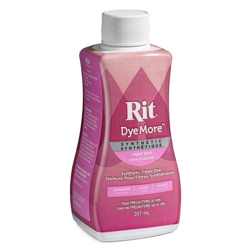 Rit DyeMore – Teinture pour tissus synthétiques | Super Rose | 207 ml (7 oz)