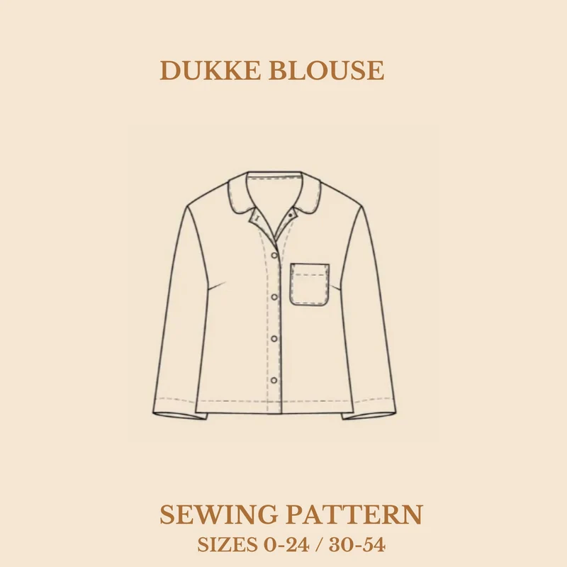 Patron de couture PDF | Blouse Dukke | Wardrobe by Me