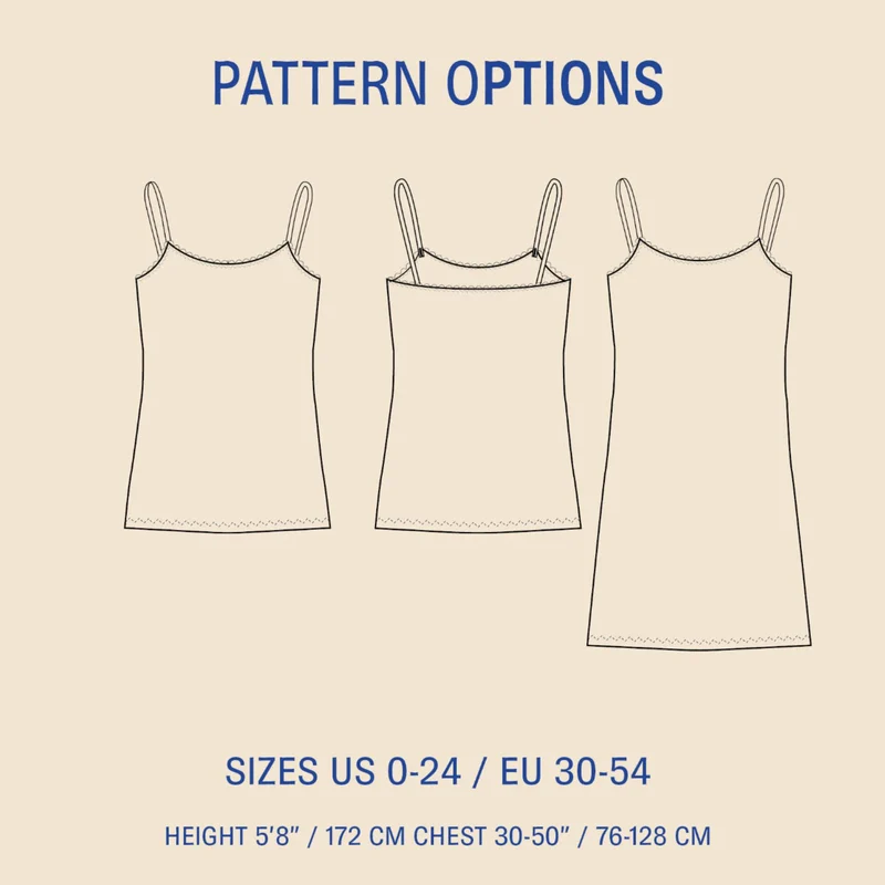 Patron de couture PDF | Camisole | Wardobe by Me