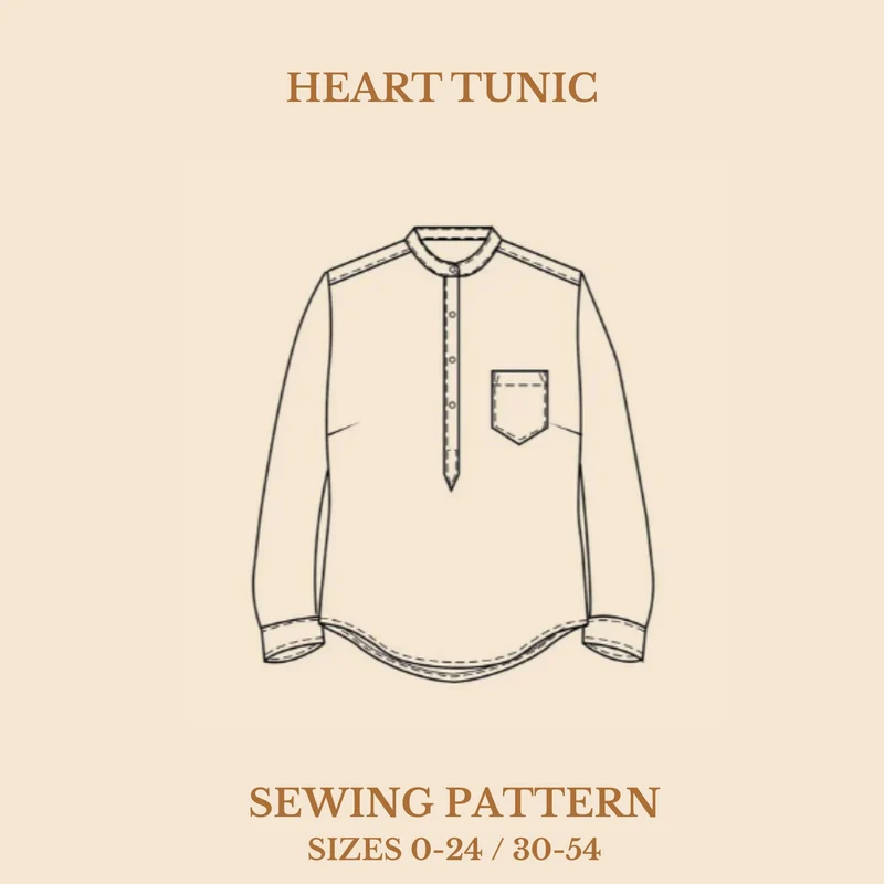 Patron de couture PDF | Tunique Cœur | Wardrobe by Me