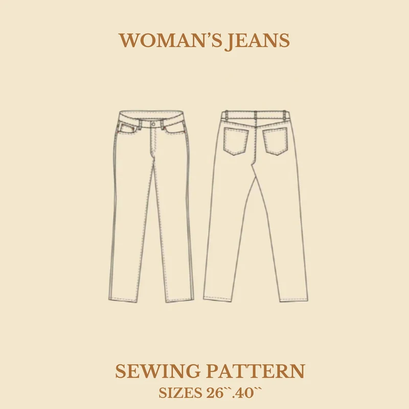 Patron de couture PDF | Jeans | Wardrobe by Me