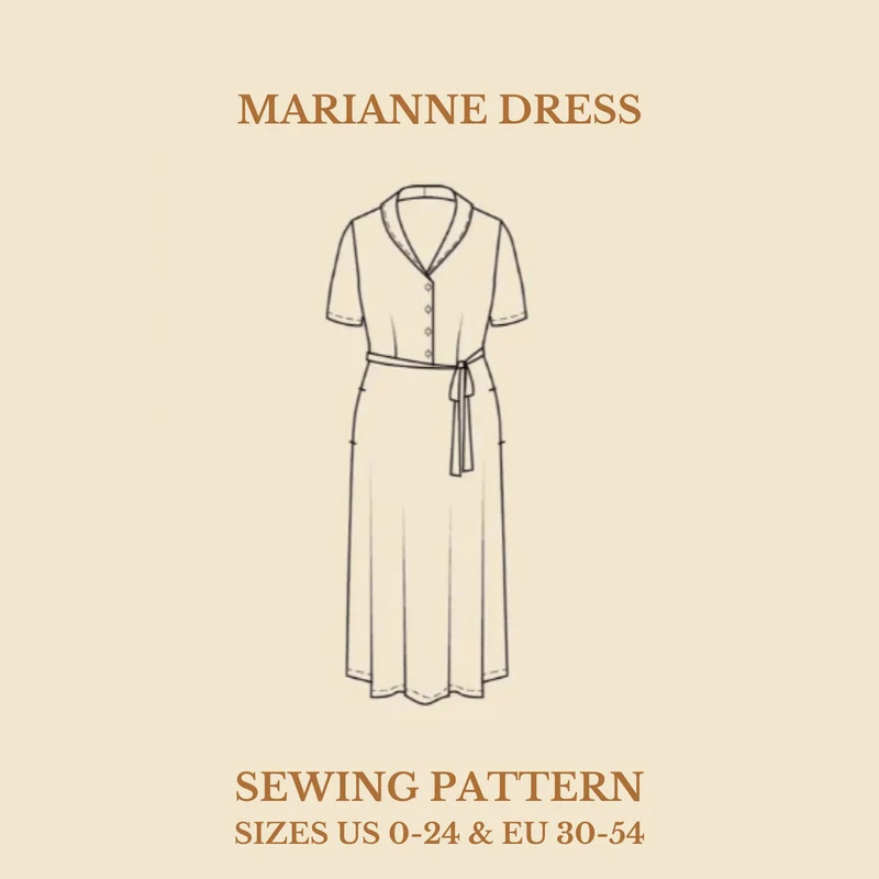Patron de couture PDF | Robe Marianne | Wardrobe by Me