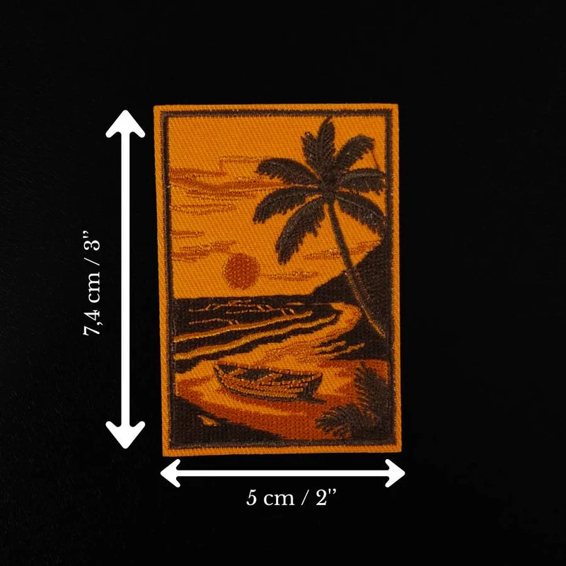 Écusson coucher de soleil tropical | Thermocollant
