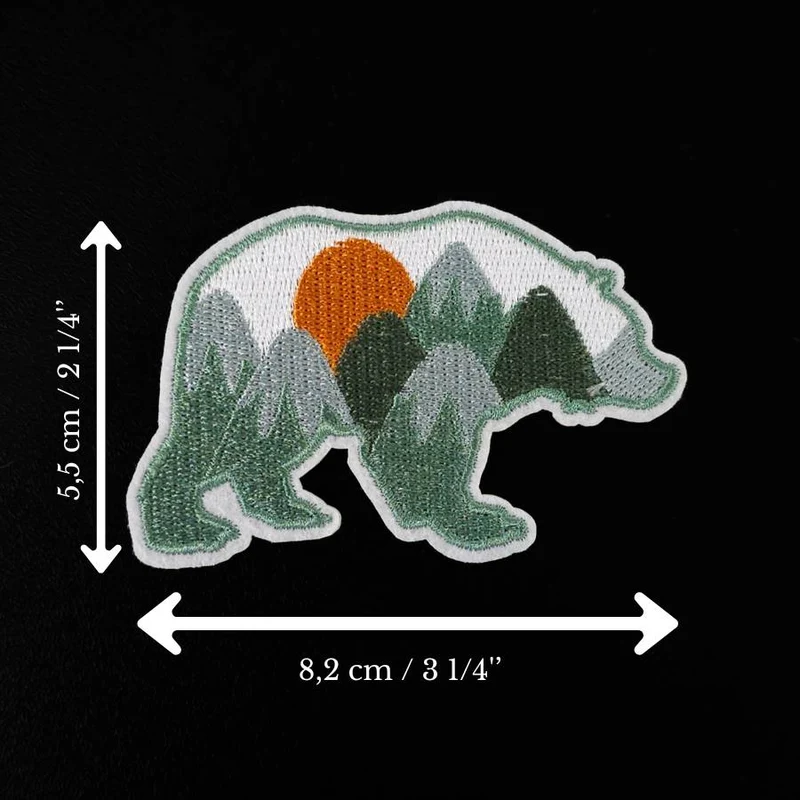 Écusson paysage ours | Thermocollant