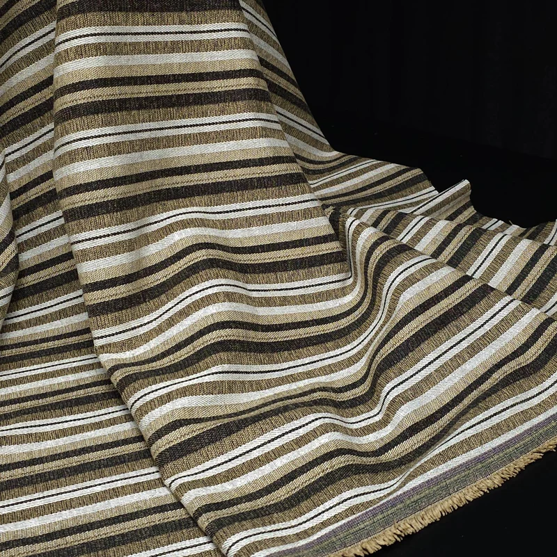 Flanelle de Coton Épaisse | Tissé Teint | Rayures