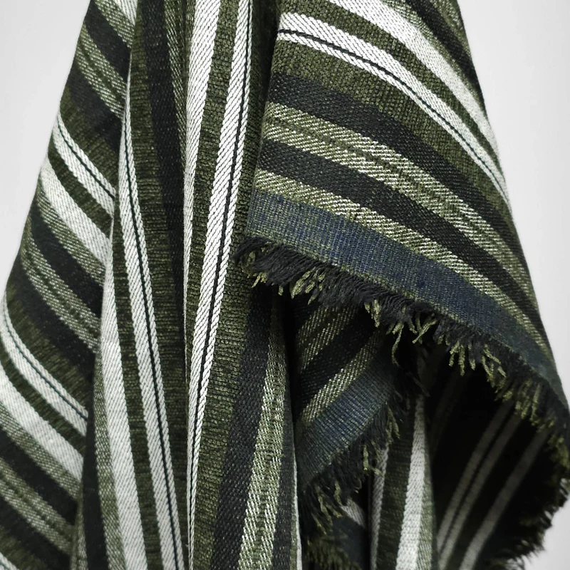 Flanelle de Coton Épaisse | Tissé Teint | Rayures