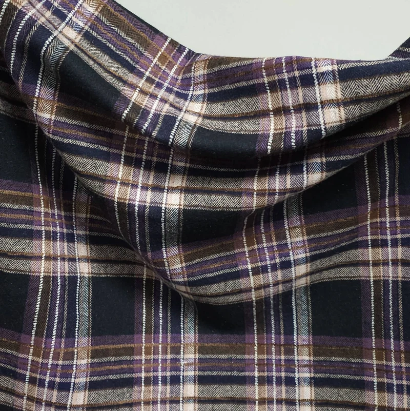 Flanelle de coton haut de gamme | Carreaux tissés teints