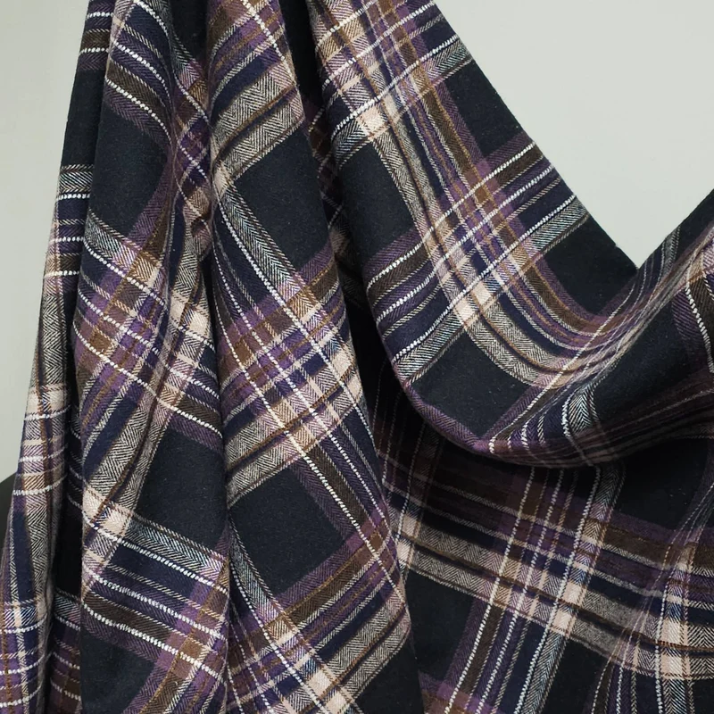 Flanelle de coton haut de gamme | Carreaux tissés teints