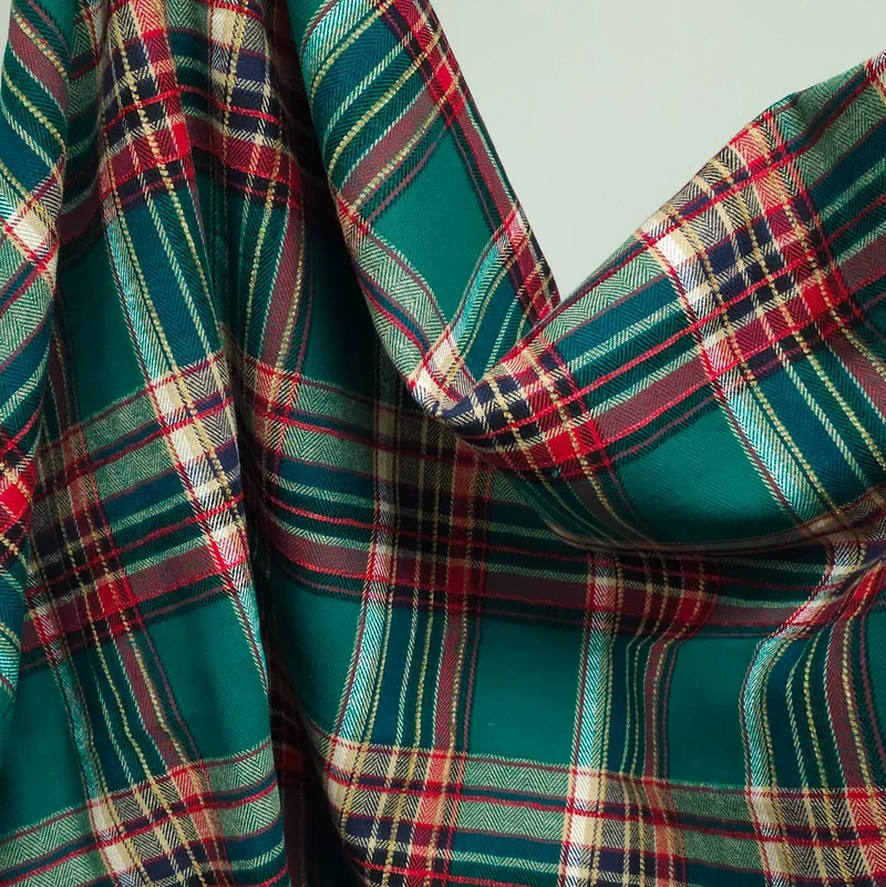 Flanelle de coton haut de gamme | Carreaux tissés teints
