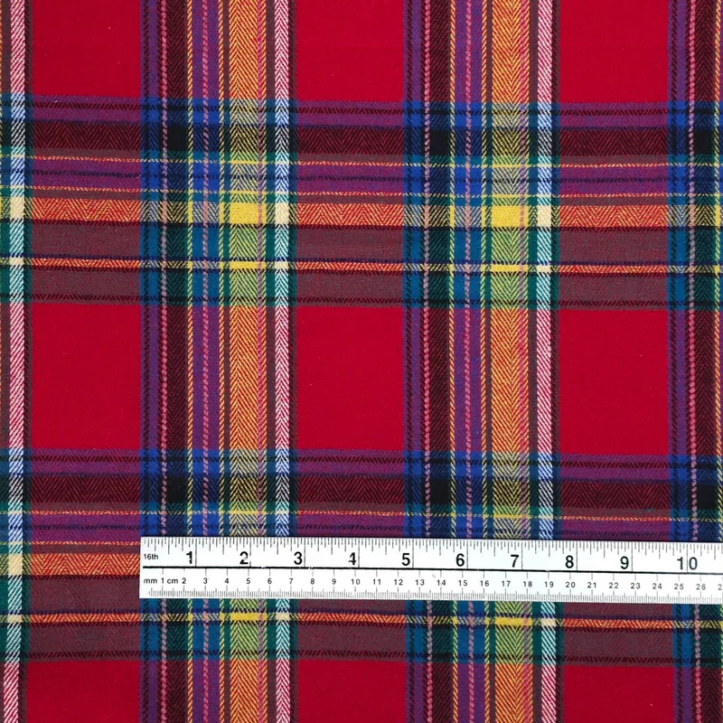 Flanelle de coton haut de gamme | Carreaux tissés teints