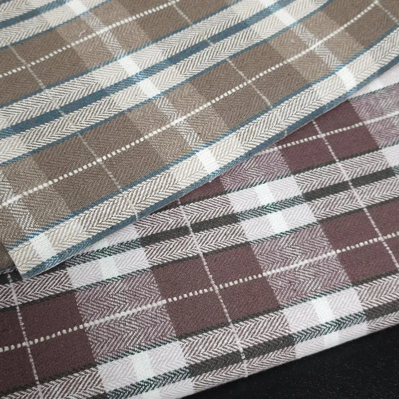 Flanelle de coton haut de gamme | Carreaux tissés teints