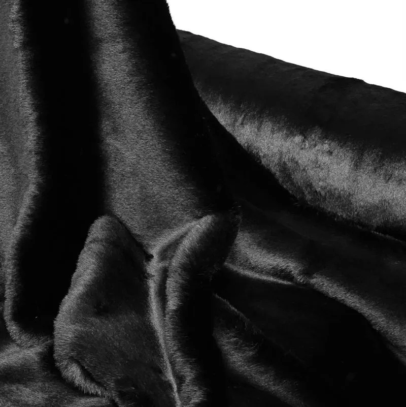 Fausse fourrure ultra douce grande largeur | Noir | Fin de ligne de Canada Goose