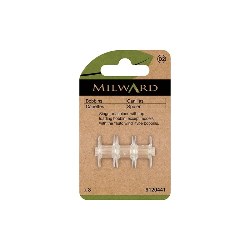 MILWARD GREEN | Canettes en plastique Singer Class 66K | Paquet de 3