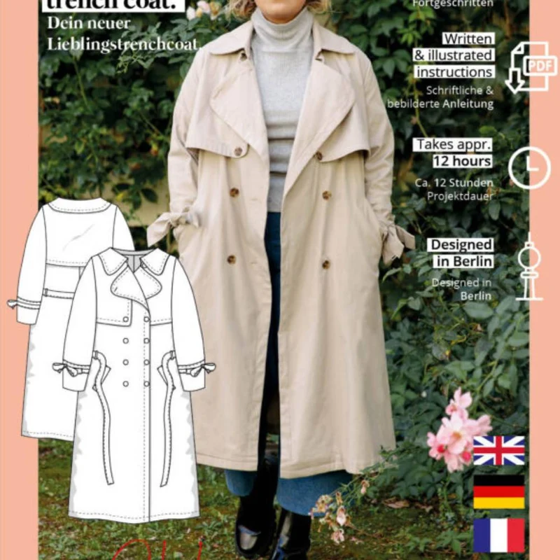 Patron de couture PDF | Trench-coat CHLOÉ | Juliana Martejevs
