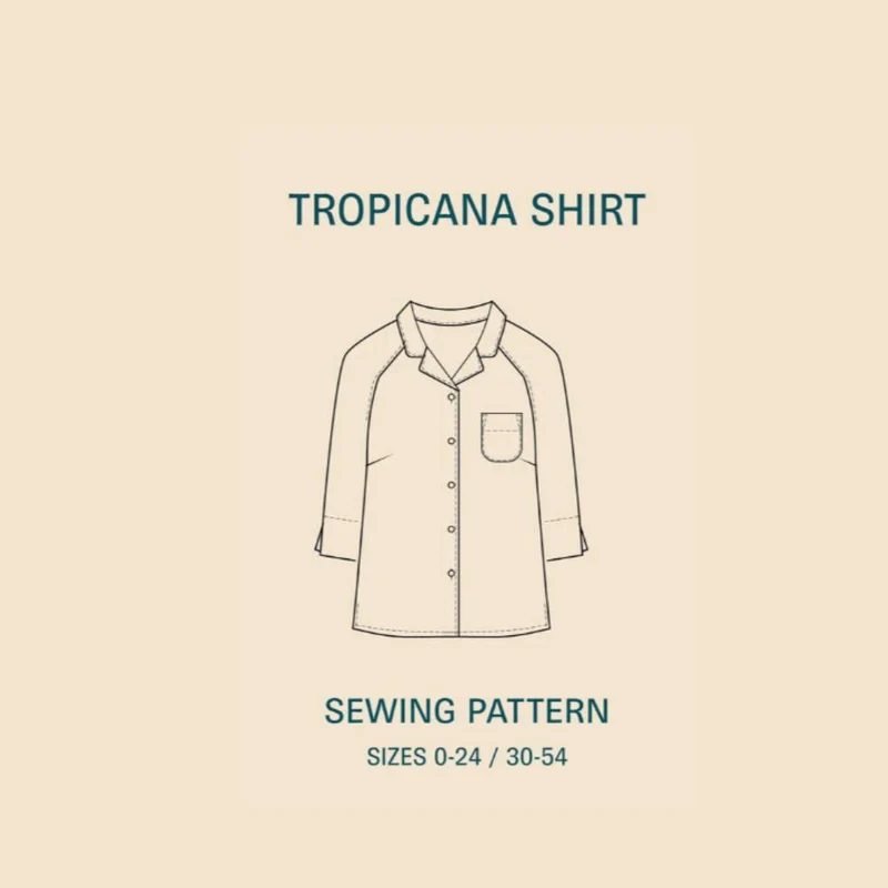 Patron de couture PDF | Chemise Tropicana | Wardrobe by Me