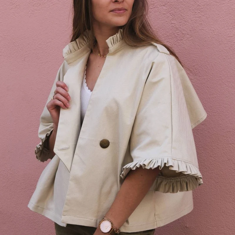 Patron de couture PDF | Alixia – Trench-coat | Cha’Coud | Bilingue FR/EN