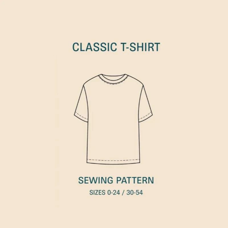 Patron de couture PDF | T-shirt classique | Wardrobe by Me