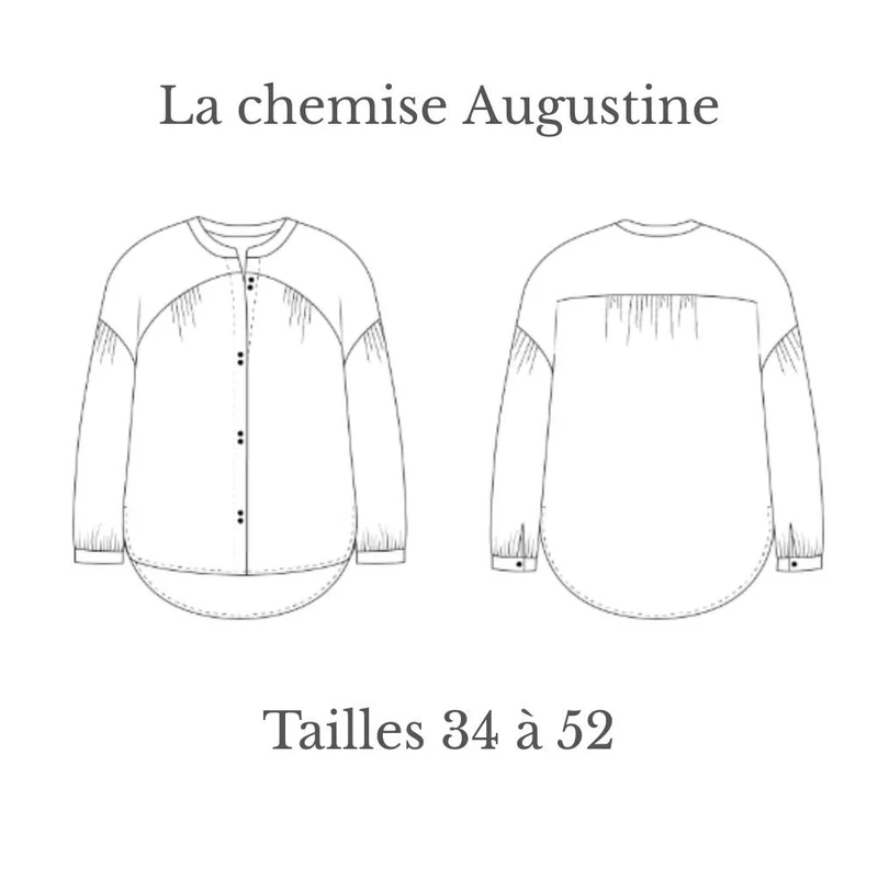 Patron de couture PDF | Chemise Augustine | Cha'Coud | Français Seulement