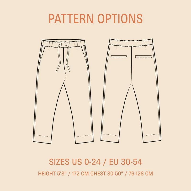PATRON DE COUTURE PDF | Pantalon Easy | Wardrobe by Me
