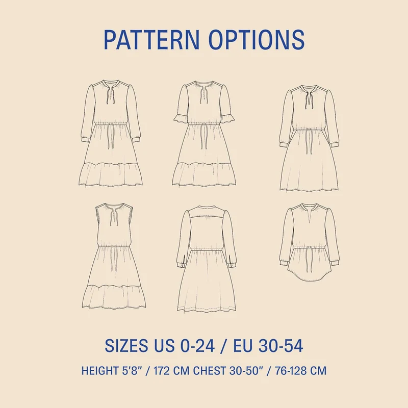 Patron de couture PDF | Robe Grace | Wardrobe by Me