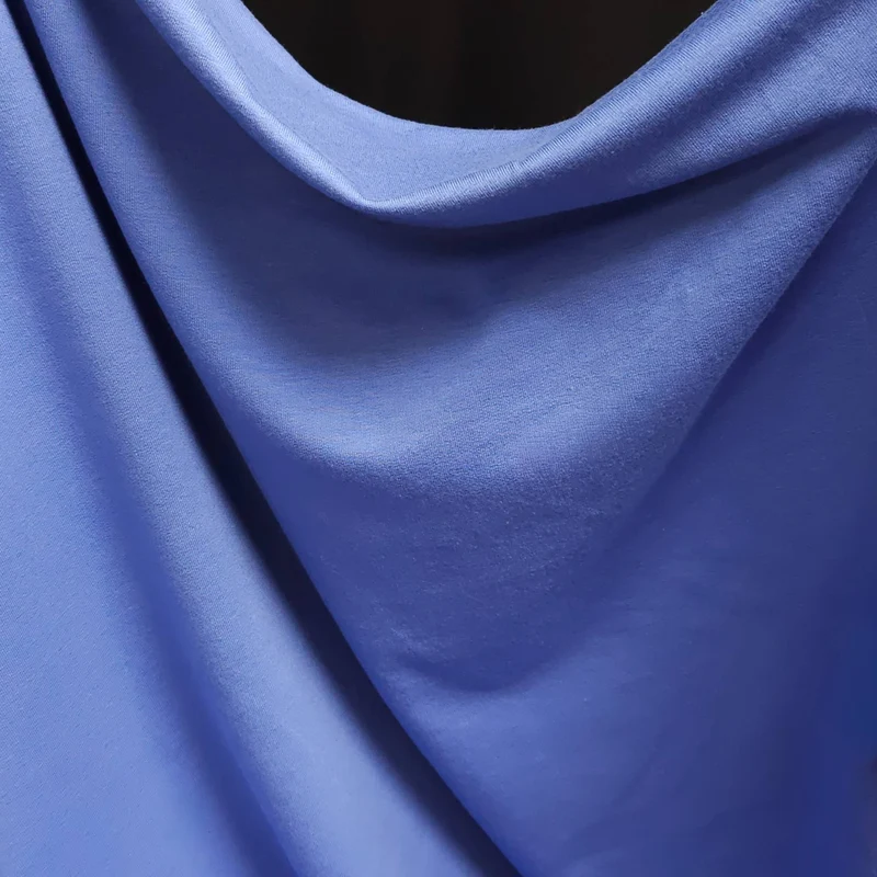 French Terry de Coton & Bambou | Bleu Pervenche