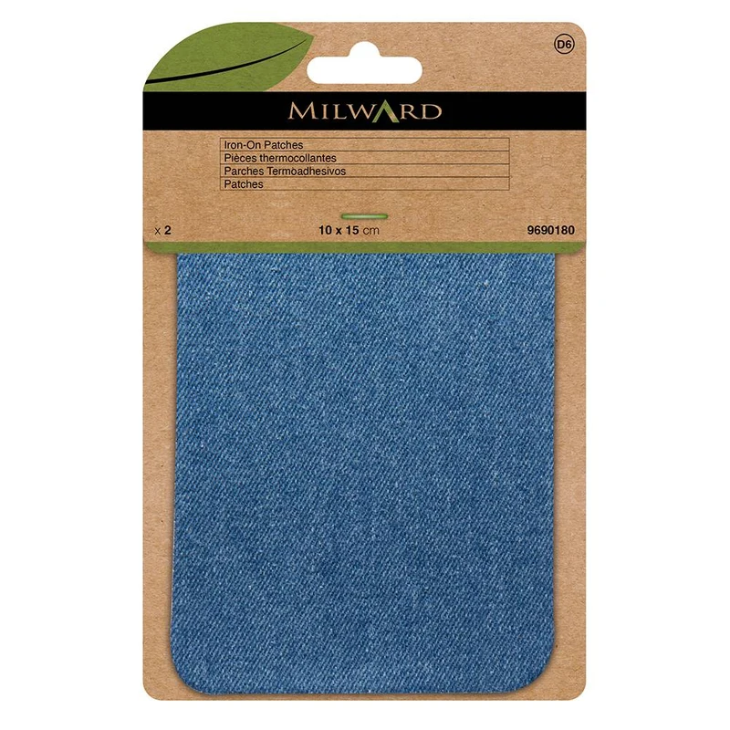 Milward Green | Patchs Thermocollants | 10 × 15 cm | Réparation et renfort textile