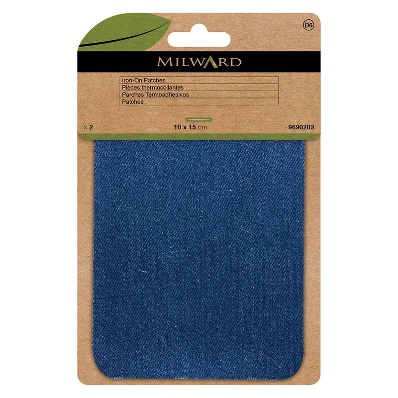 Milward Green | Patchs Thermocollants | 10 × 15 cm | Réparation et renfort textile