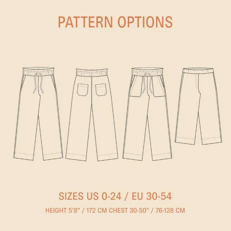 PATRON DE COUTURE PDF | Pantalon Taille Haute | Wardrobe by Me