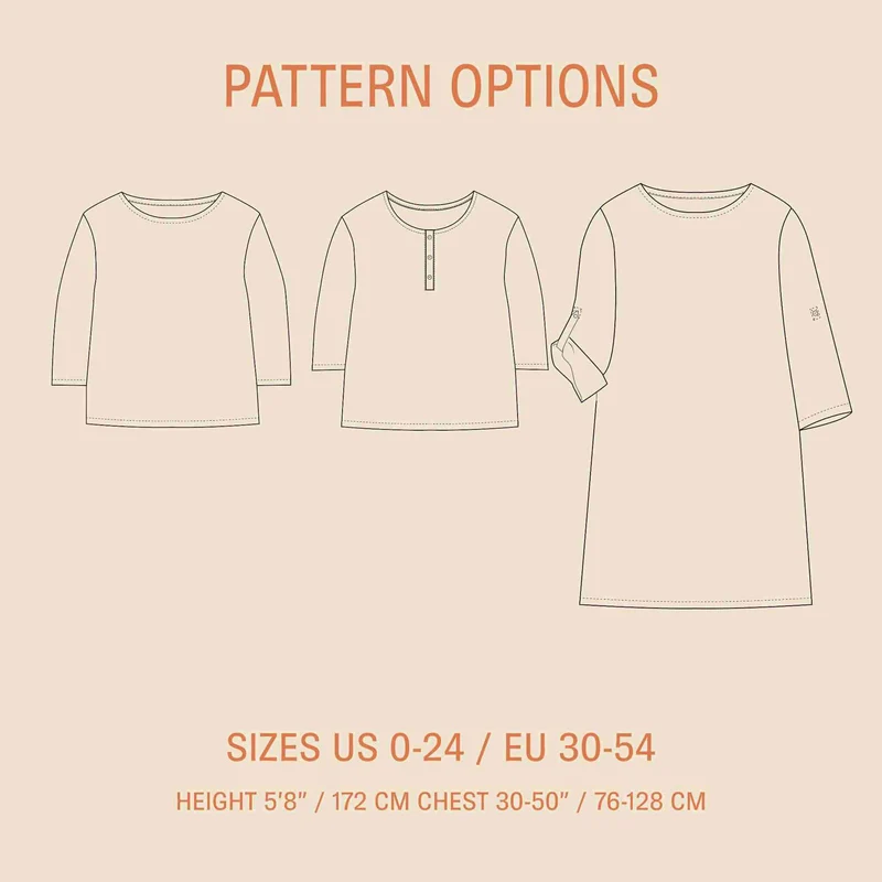 Patron de couture PDF | T-shirt en Double Gaze | Wardrobe by Me