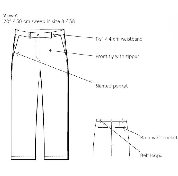 Patron de couture PDF | Pantalon Hepburn | Wardobe by Me