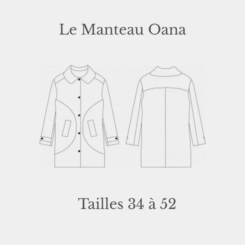 Patron de Couture PDF | Le Manteau Oana | Cha'coud | FRANÇAIS Uniquement
