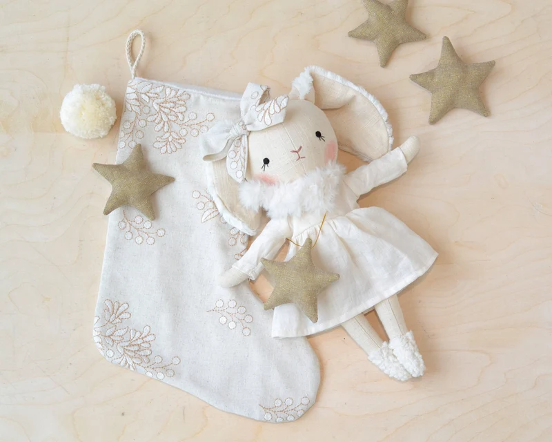 Patron de Couture PDF | Bas de Noël avec Ornements | Mes Petites Lunes