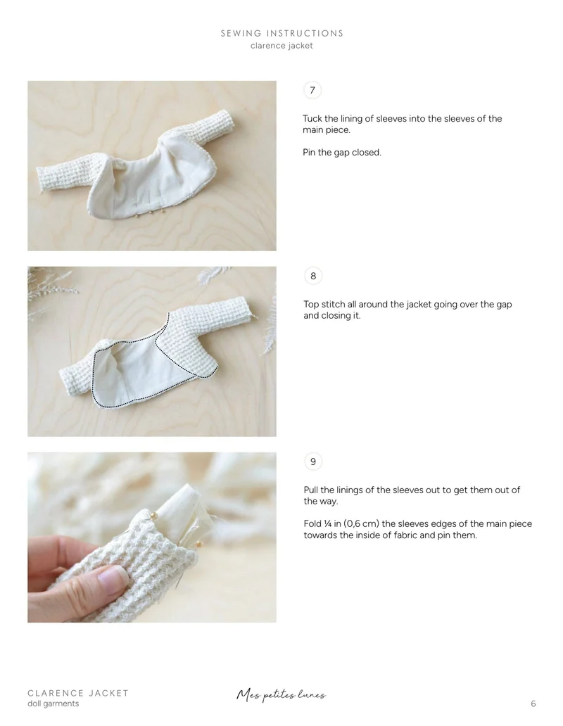 Patron de couture PDF | Poupée Bonhomme de Neige | Mes Petites Lunes