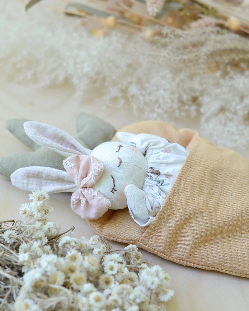 Patron de Couture PDF | Peluche Lapin + Lit Carotte | Mes Petites Lunes