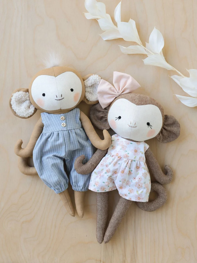 Patron de couture PDF | Peluche Singe | Mes Petites Lunes