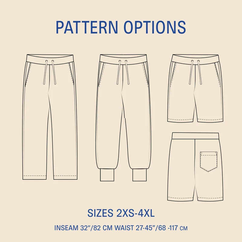 Patron de couture PDF | Pantalon de jogging | Wardrobe by Me