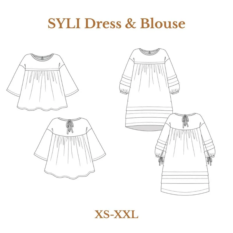 Patron de couture PDF | Robe et Blouse Syli | Named Clothing