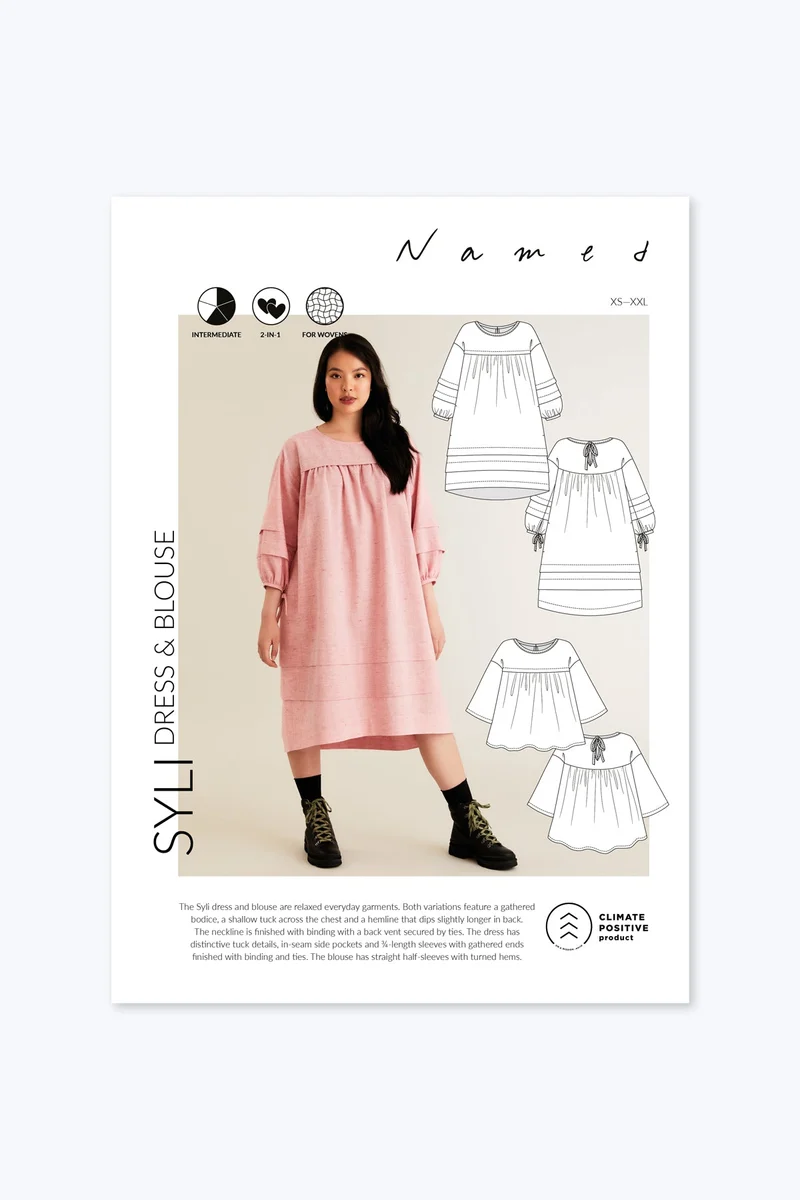 Patron de couture PDF | Robe et Blouse Syli | Named Clothing