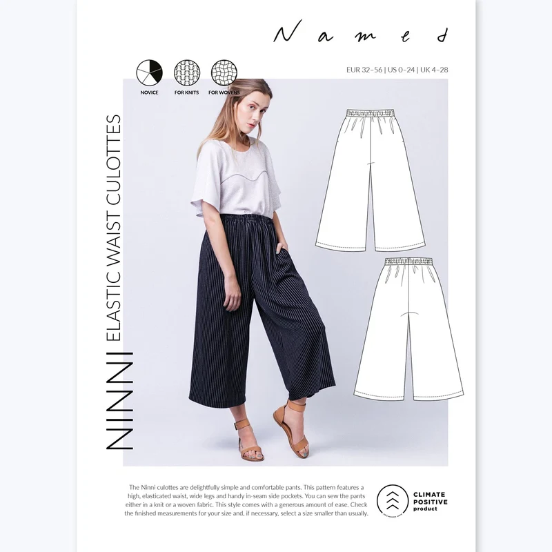 Patron de Couture PDF | Pantalon Taille Élastique Ninni | Named Clothing