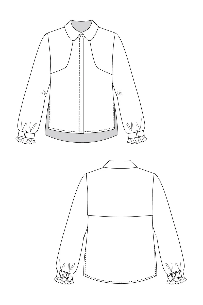 Patron de couture PDF | Chemisier trench & Robe tunique Helmi | Named Clothing