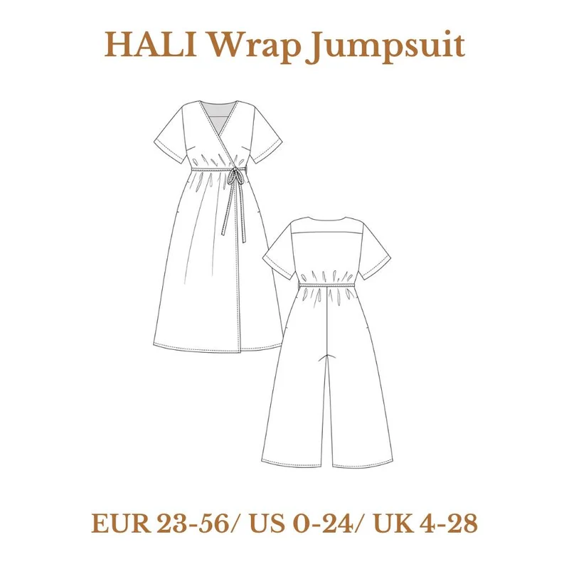 Patron de couture PDF | Combinaison portefeuille Hali | Named Clothing