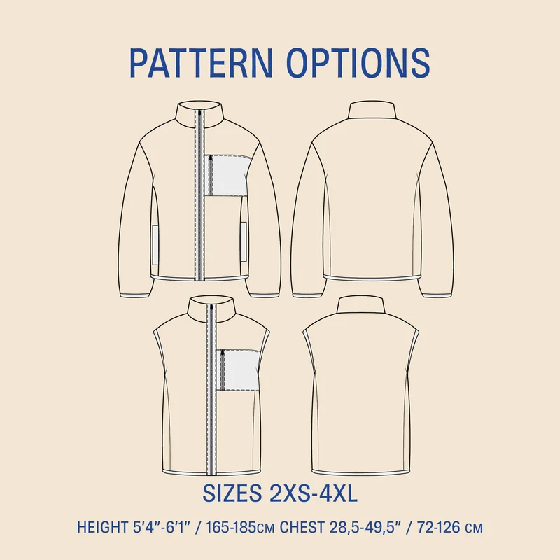 Patron de couture PDF | Veste Polar Douillette | Wardrobe by me